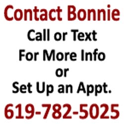 Contact Bonnie at 619-782-5025